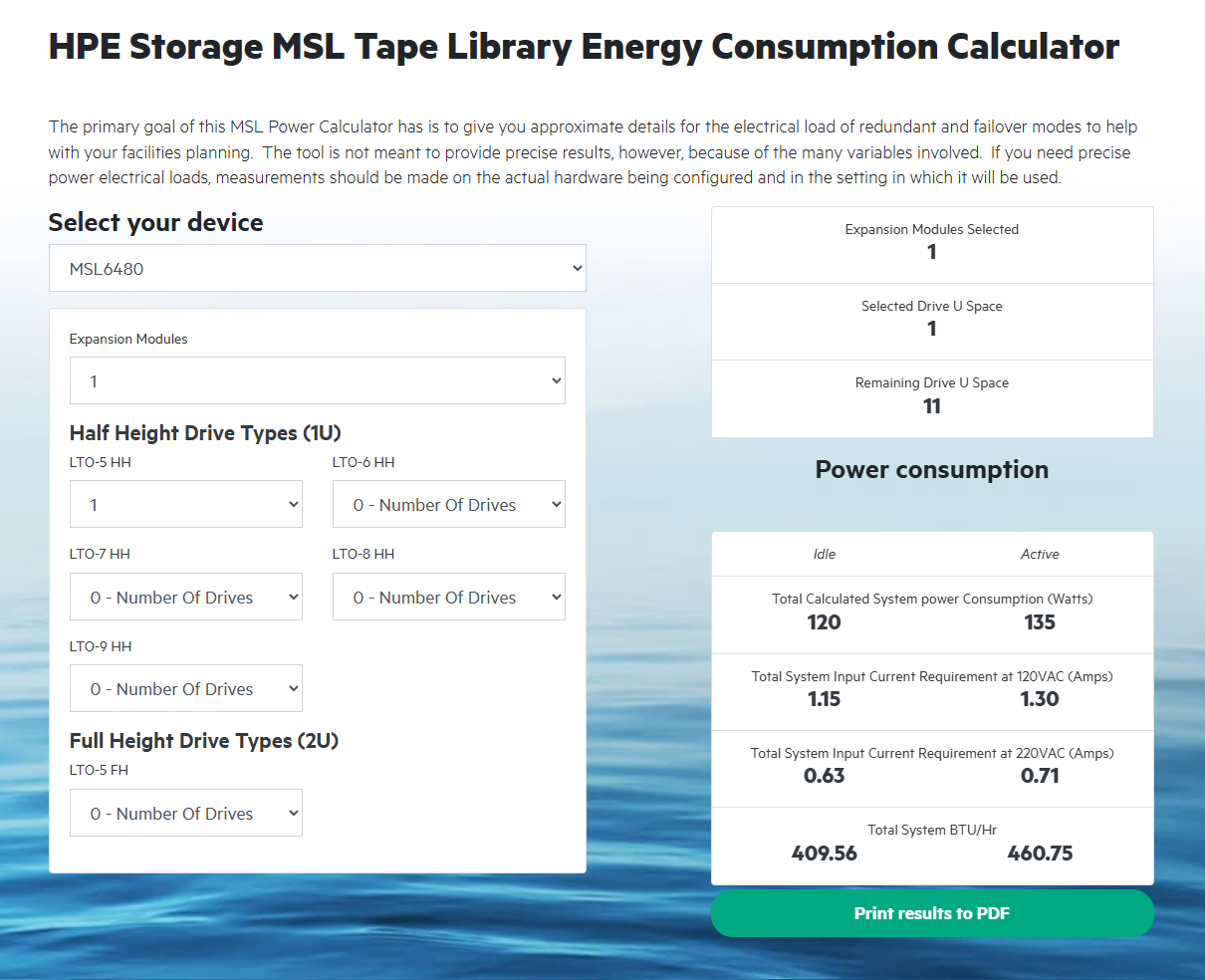 2024-08-27 14_21_46-HPE StoreEver MSL Library Energy Consumption Calculator _ Tapetember